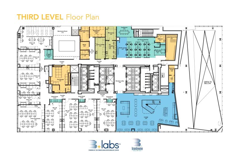 Map of the 3rd Floor of B+labs